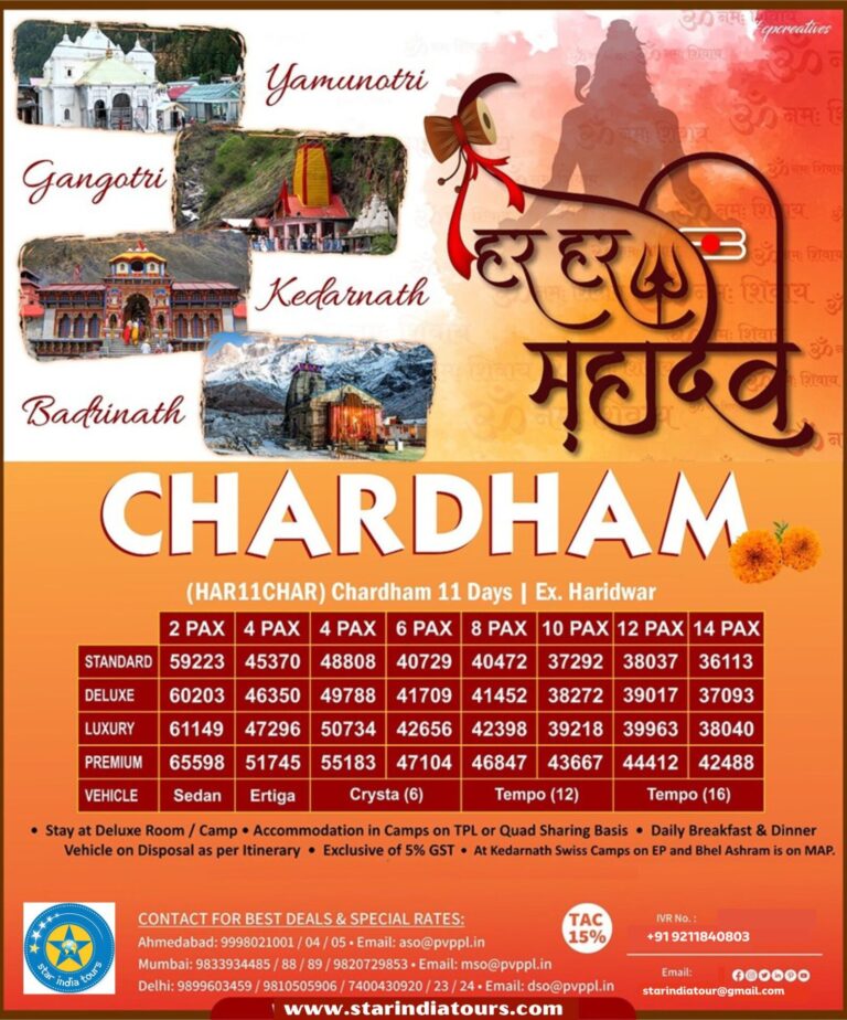 Chardham Yatra : Yamonatri, Gangotri, Kedarnath and Badrinath