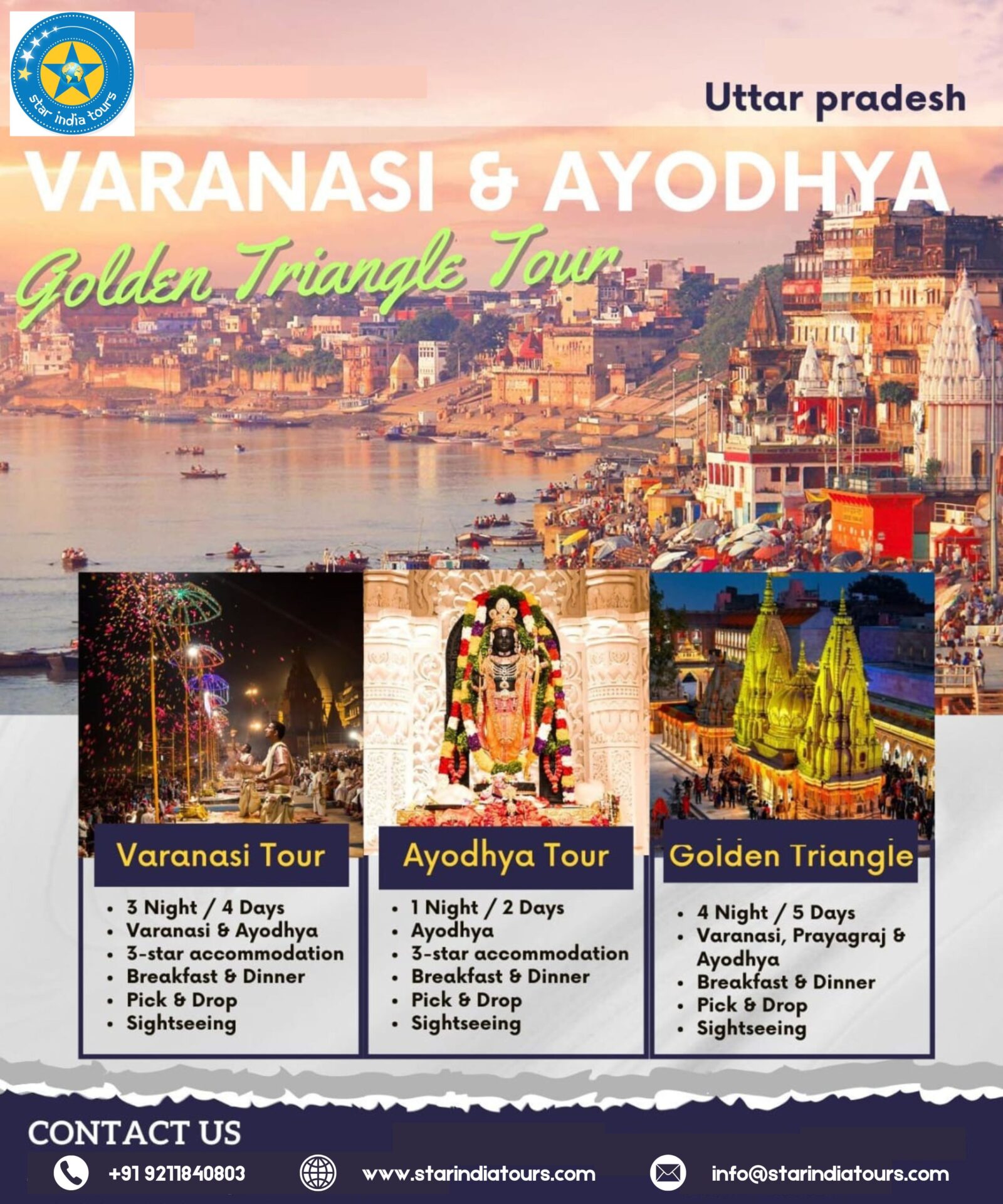 The Golden Triangle Tour:- Varanasi & Ayodhya
