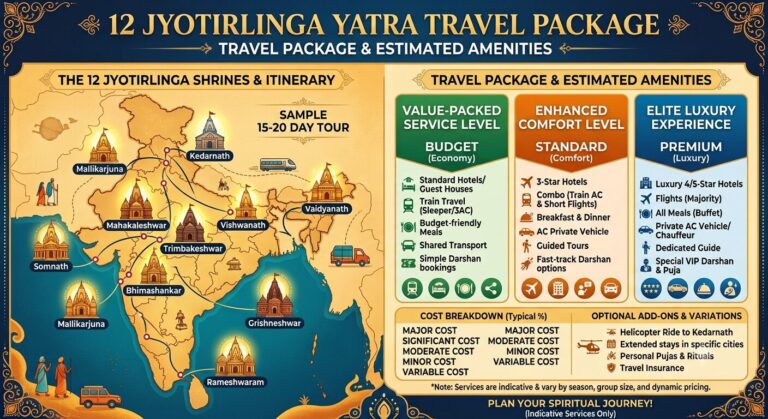 12 Jyotirlinga travel Package Price Guide & Travel Cost